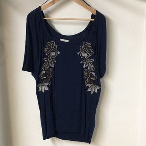 Anthropologie embroidered top